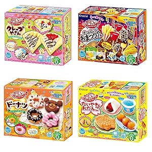 Popin' Cookin' Japaneese DIY Kit Assortment 4pcs Kracie Children Snack Food Ninjapo