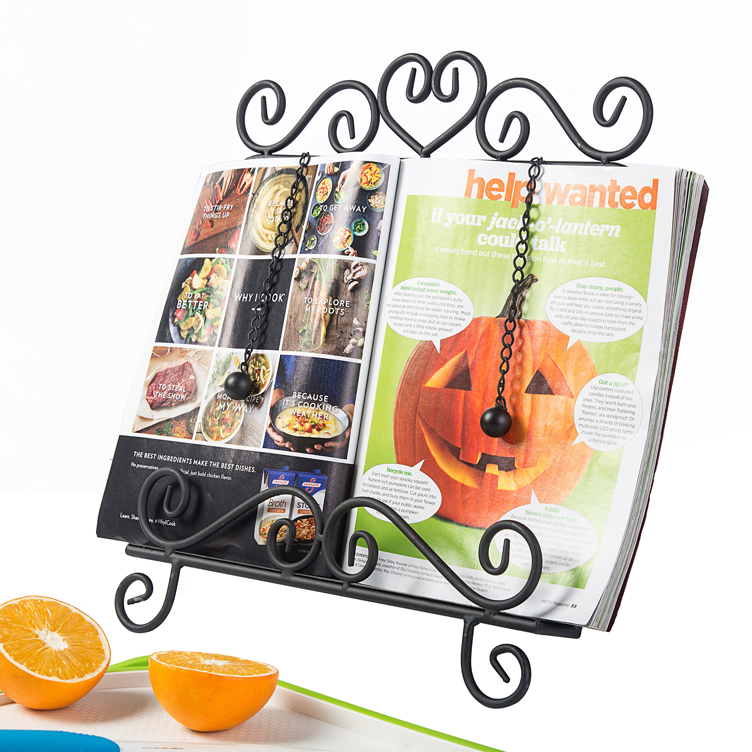 Buy MyGift Vintage Scrollwork Design Black Wrought Iron Cookbook Holder