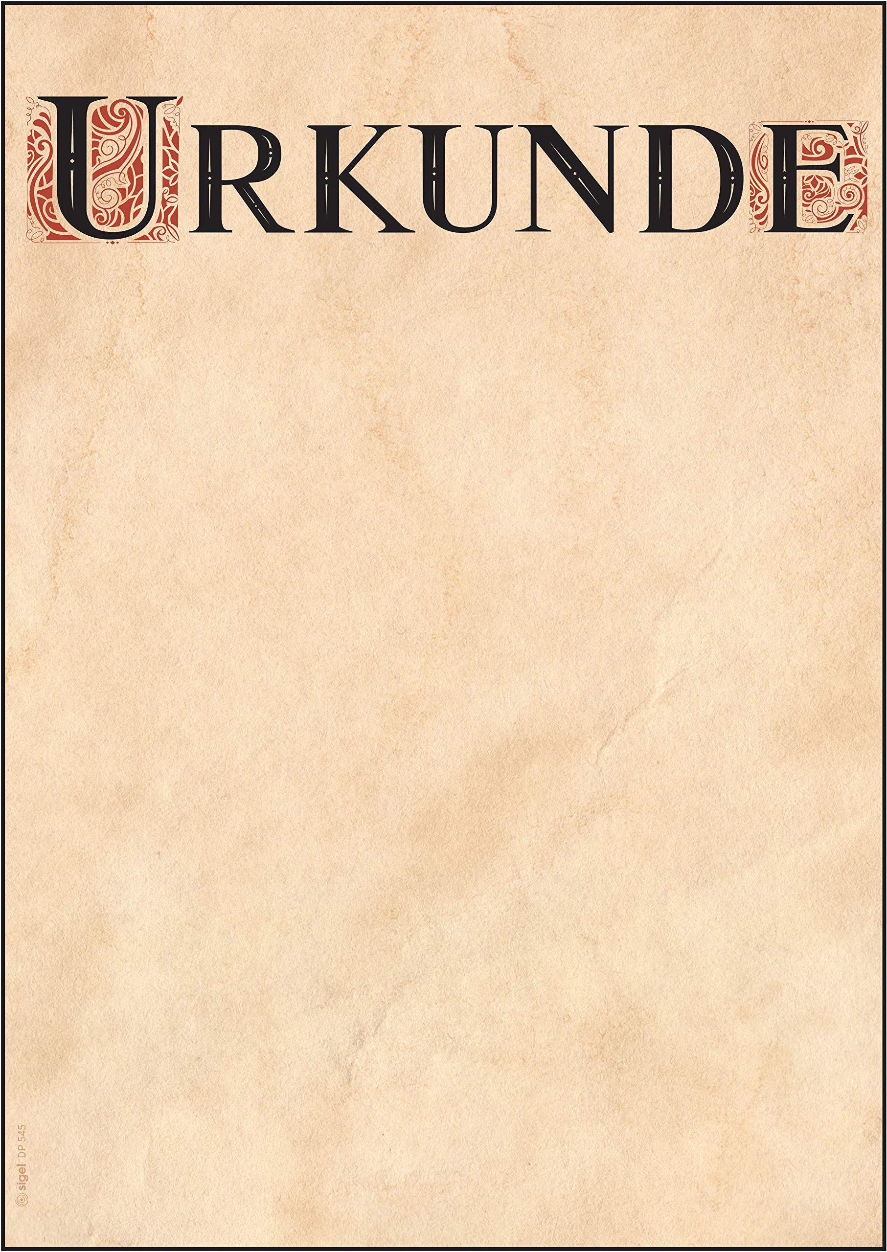 SIGEL DP545 Blank Certificate Celtic, 185 g, DIN A4, 12 Sheets, Made from Sustainable Paper