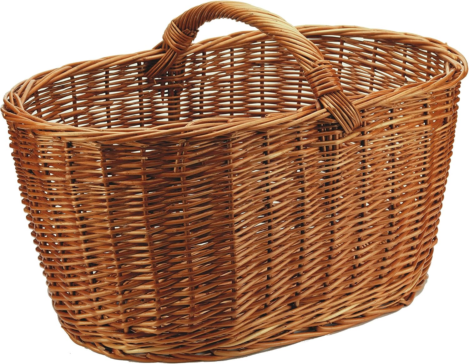 Linea Garden Friend Wicker Log Basket, Brown, 65 x 42 x 43 cm; 2 kg, Multi-coloured, 43X42X65 cm