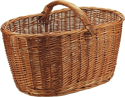 Linea Garden Friend Wicker Log Basket Brown 65x42x43cm