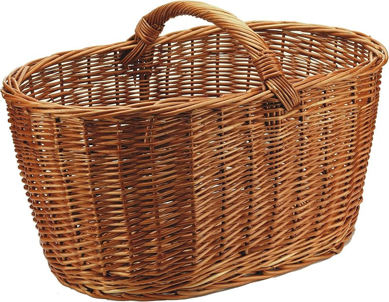 Linea Garden Friend Wicker Log Basket Brown 65x42x43cm