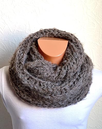 Amazon Com Hand Knitted Men S Alpaca Wool Scarf Handmade