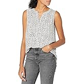 Amazon Essentials Womens Sleeveless V-Neck Woven Shirt
