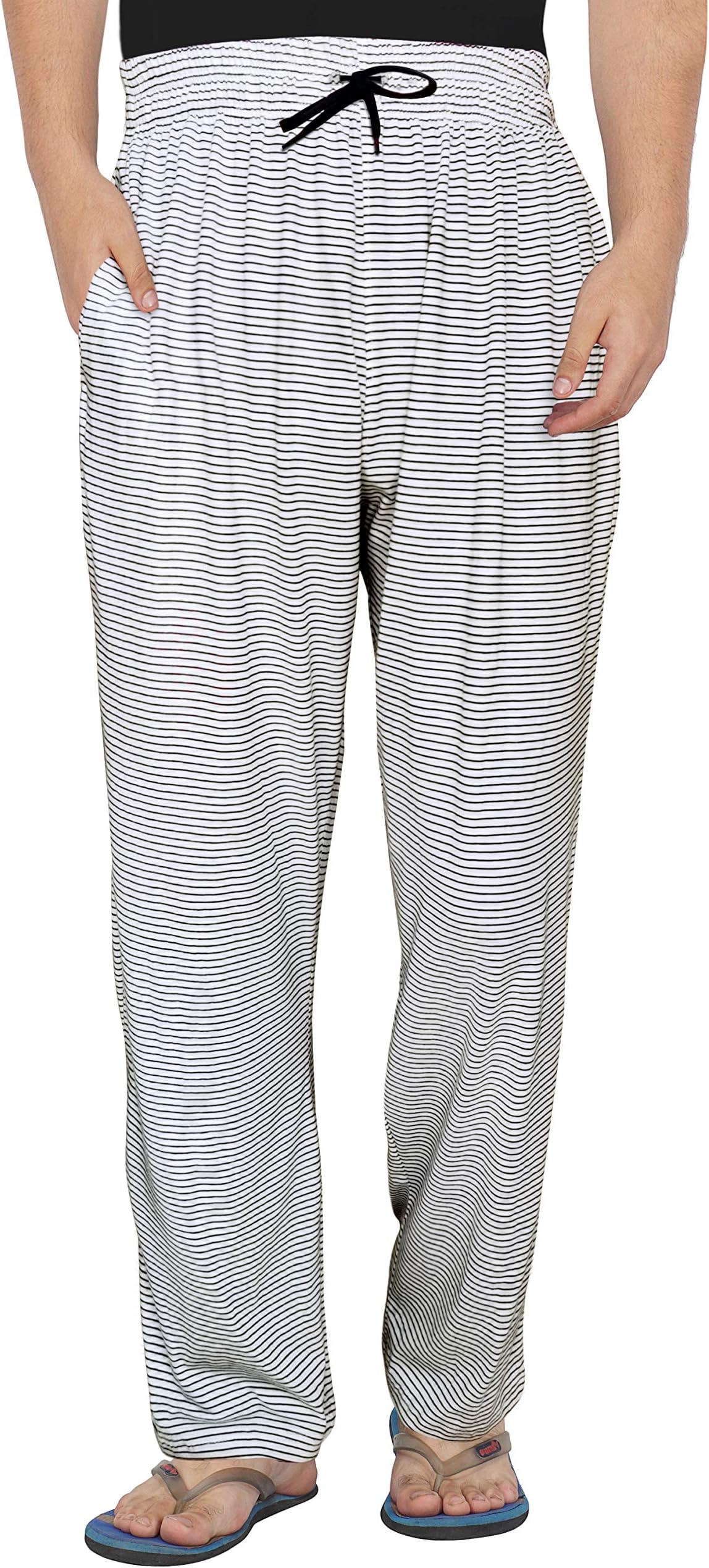 Men's Cotton Hosiery Striped Pajama