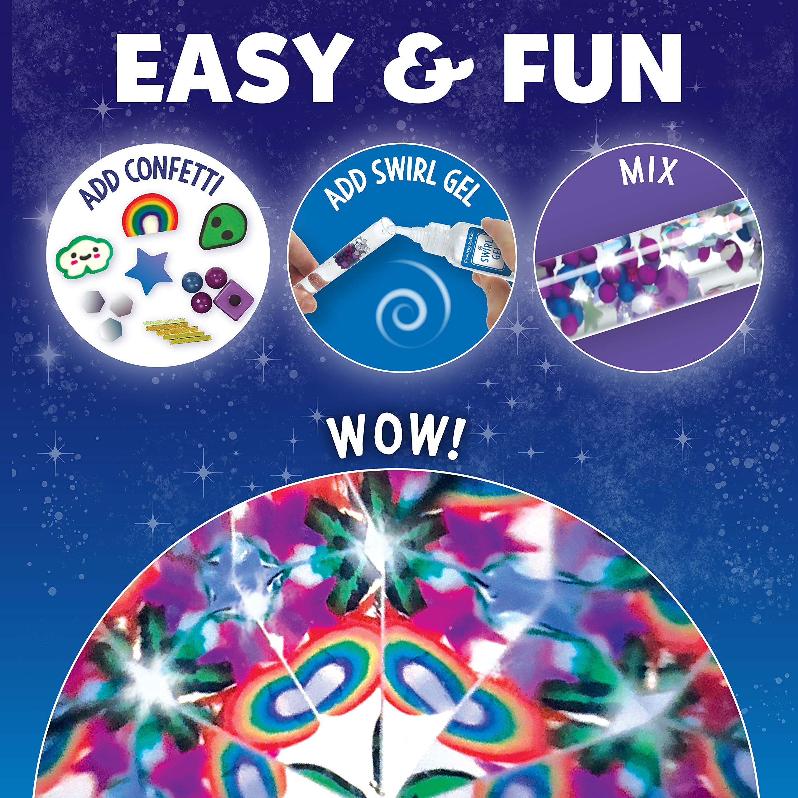 Creativity for Kids Magic Swirl Kaleidoscope Kit - Make Your Own Kaleidoscope for Kids, STEM Toys (Ages 6+)