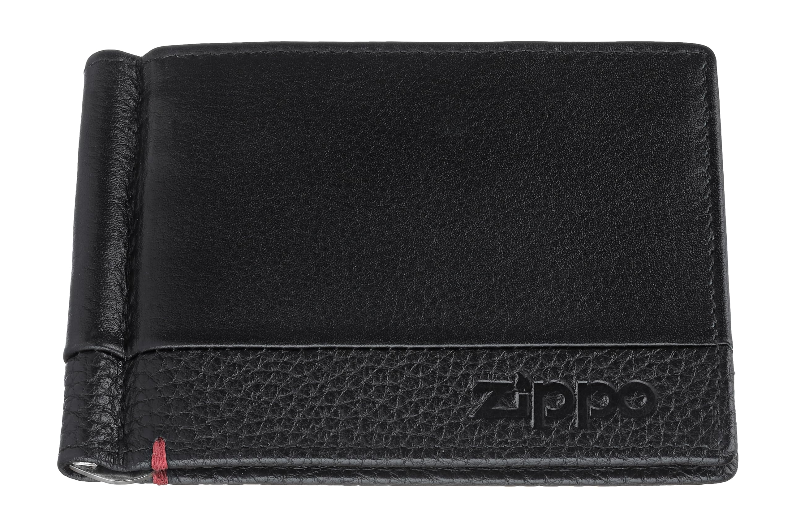 Zippo - Purse/Wallet for Women and Men, Leather, Black, with RFID Protection, Money Clip, Ideal for Cards and Notes