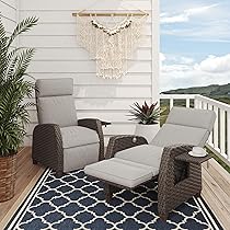 reclining garden chair with footrest
