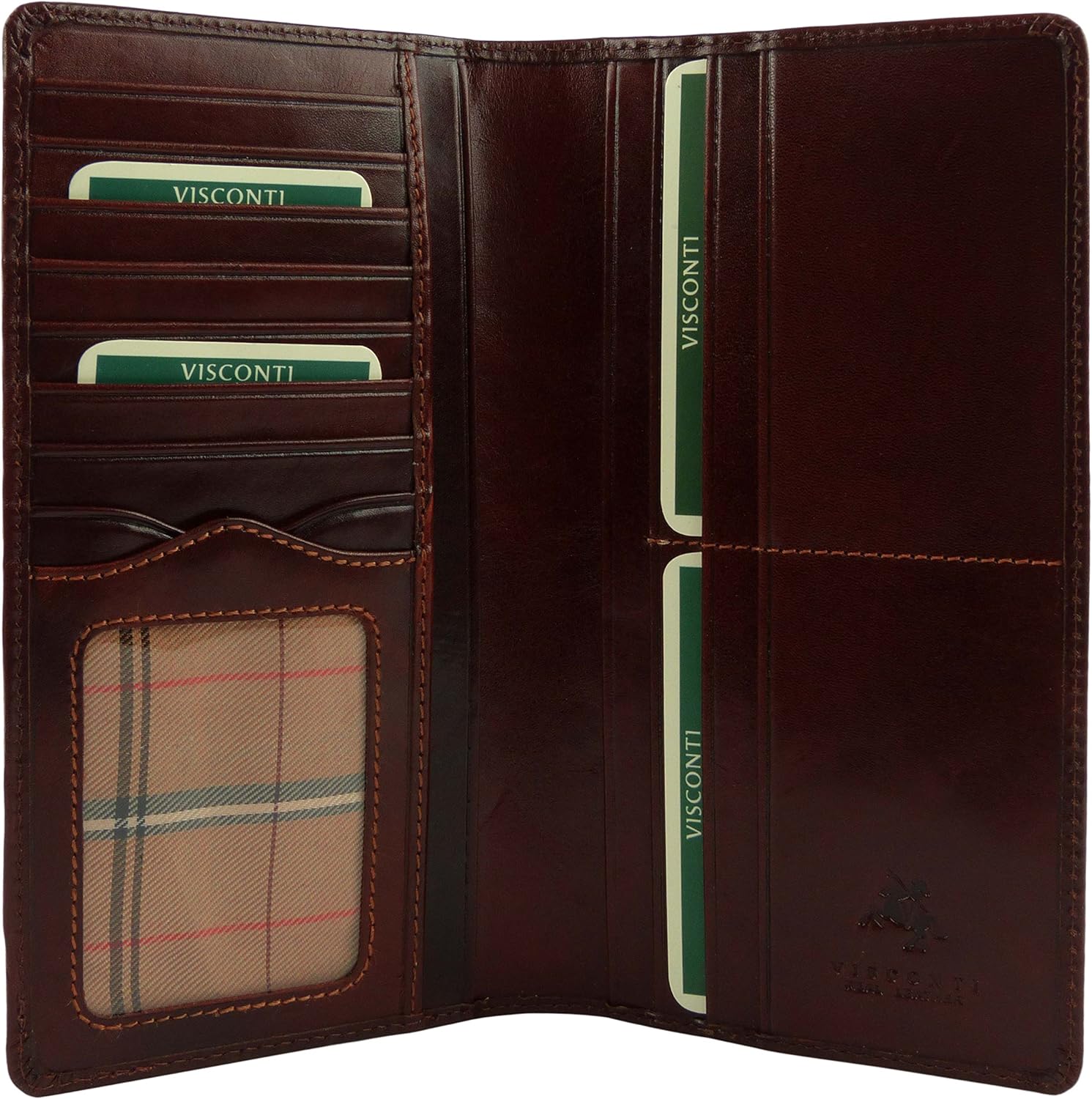 Visconti Mens Italian Leather Slim Suit Wallet Monza Collection Classic Gift Boxed, Brown - Image 4