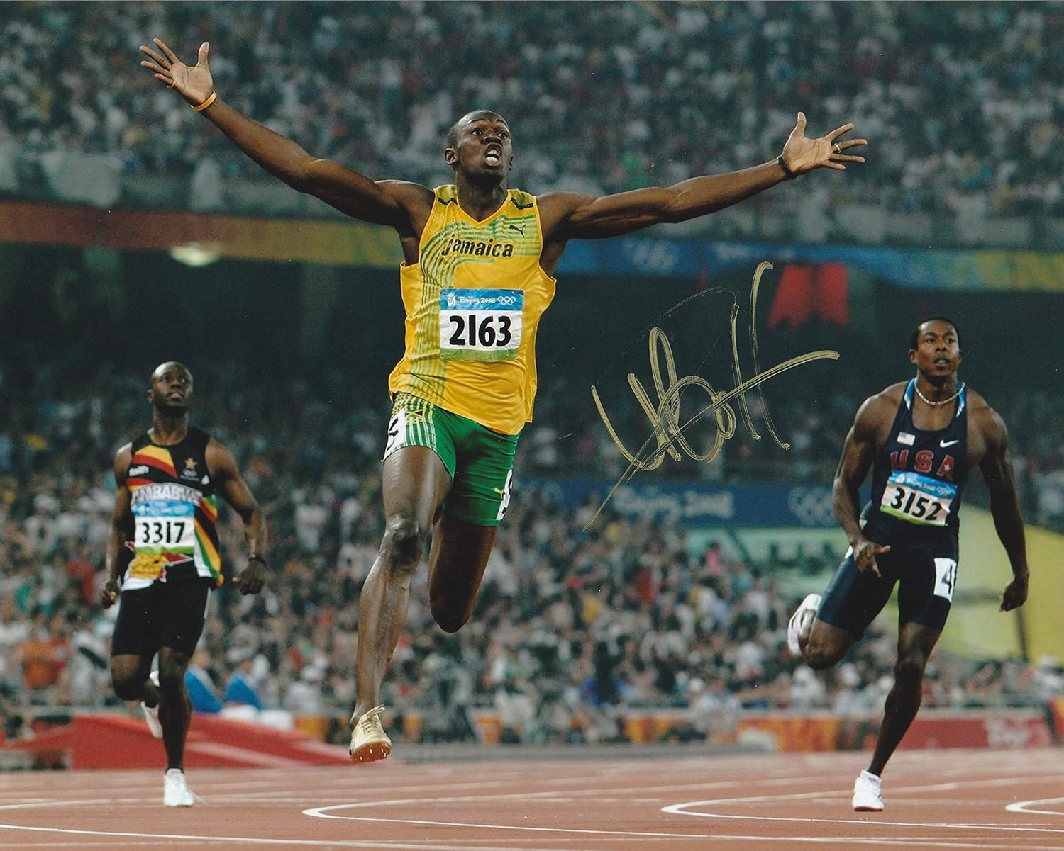Amazon 直筆サイン入り写真 ウサイン ボルト Usain Bolt グッズ ブロマイド オートグラフ アイドル 芸能人グッズ 通販 Amazon 直筆サイン入り写真 ウサイン ボルト Usain Bolt グッズ ブロマイド オートグラフ アイドル 芸能人グッズ 通販