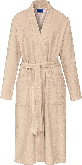 bademantel beige damen