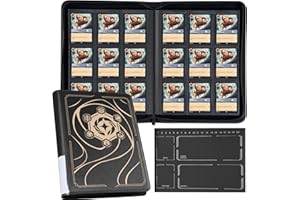 DRZERUI Binder for Lorcana Cards, Premium 9 Pocket Trading Card Album with 500 Pockets & Playmat Compatible with Lorcana Cards, Tokens and Rules sheet - Classic Black