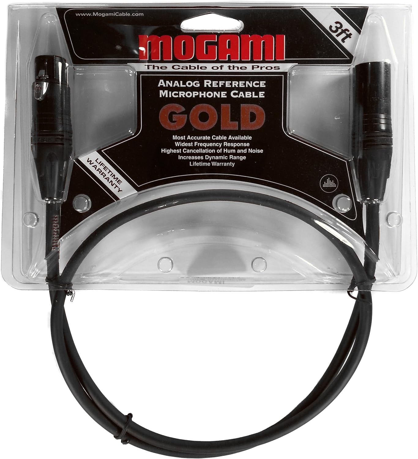 Mogami Gold STUDIO-06 XLR Microphone Cable, XLR-Female to XLR-Male, 3-Pin, Gold Contacts, Straight Connectors, 6 Foot: Musical Instruments