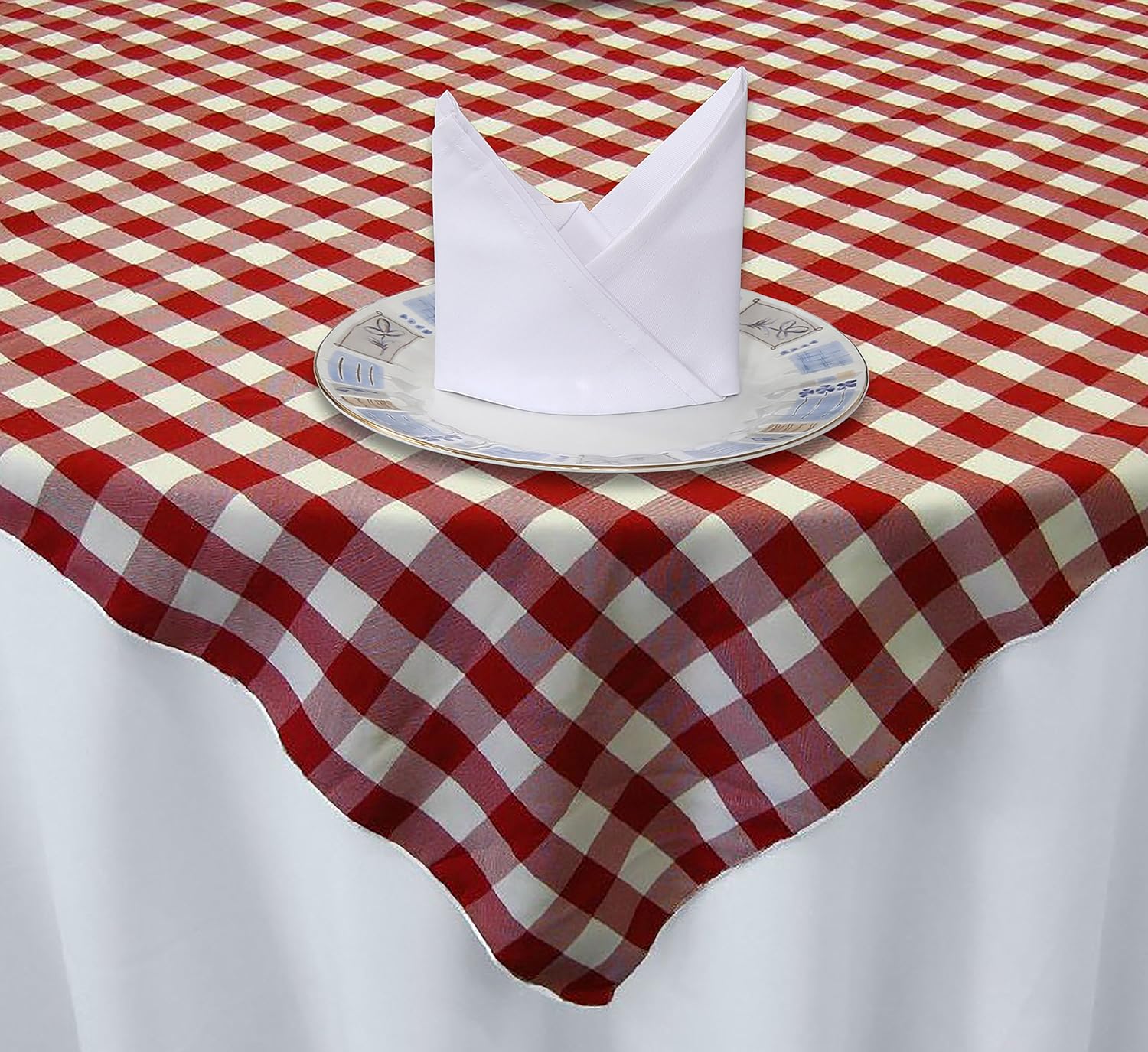 Excellent Deals Cloth Napkins (12 Pack, Blue), 18 x 18 inches Fabric Napkins, Poly-Cotton Dinner Napkins - Durable Restaurants Napkins - Easy Clean Washable Banquets Napkins.: Kitchen & Dining