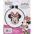 Dimensions Minnie Mouse Counted Cross Stitch Kit for Beginners, 11 Count White Aida, 3''D