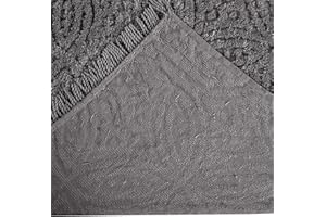 Better Trends 1 Piece Chenille Bedspread King Size 100% Cotton Chenille Bedspread All Season Lightweight Bedding Loop & Ring Pattern Bedroom Décor Gray