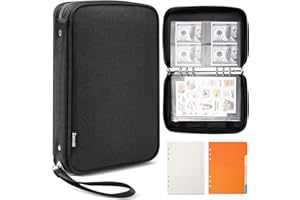 Zannaki A5 Zipper Binder with Binder Pockets, Dividers, Refill Paper, 6 Ring Refillable Binder Notebook for Personal Planner Journal Cash Budget Diary File Album Photocard Portable Travel Organizer