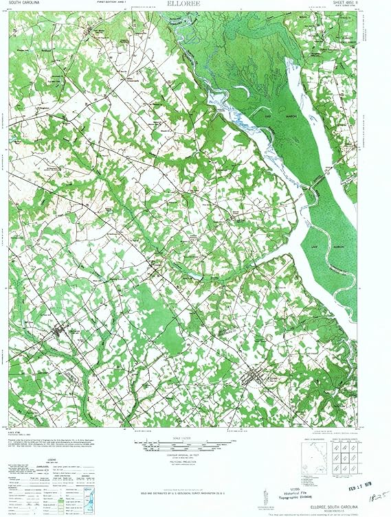 1946 Elloree, SC South Carolina USGS Historical