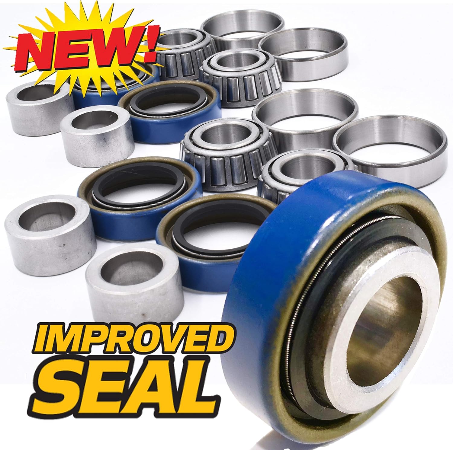 HD Switch Front Wheel Bearing Rebuild Kit For 13x5.00-6 Wheels – Fits Toro, Exmark Lawn Mowers W/ Spring Loaded Seals