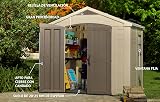 Keter Factor Outdoor Plastic Garden Storage Shed Beige 255 x 256.5 x 243 cm view 2
