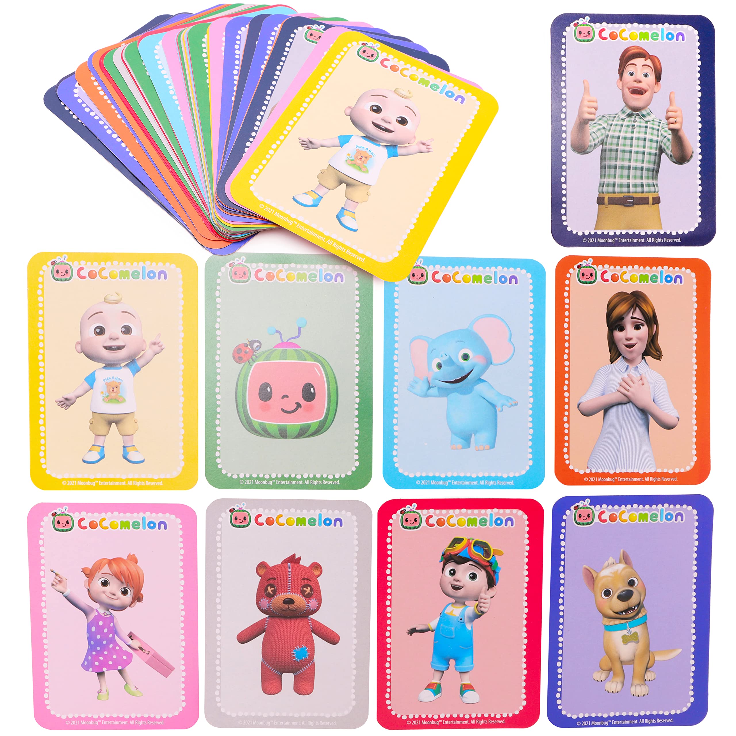 Toyland® Cocomelon Playing Cards - Pairs/Snap/Colour Collect - Learn Colours & Characters - Toddler Games - Age 18 Months +