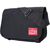 Manhattan Portage Europa Messenger Bag (Medium) Expandable With Laptop Sleeve Water Resistant Luggage Attachment 1000D Cordura For Work College Travel (Black)