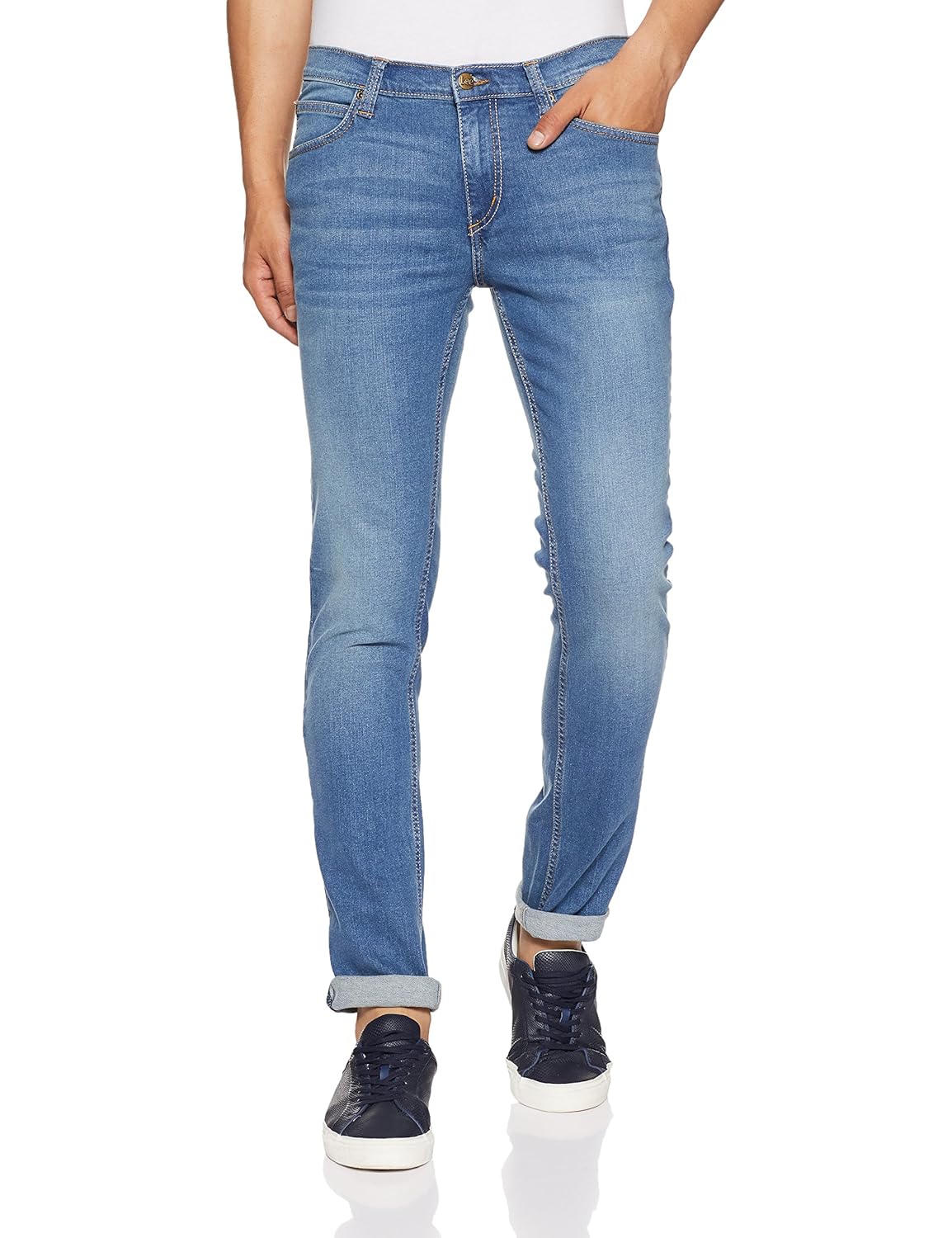 lee men's skinny fit jeans