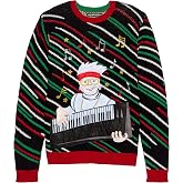 Blizzard Bay Men's Ugly Christmas Sweater | Trex Hates Sweater Holiday Novelty | Red/Green/White | Sizes S-3XL