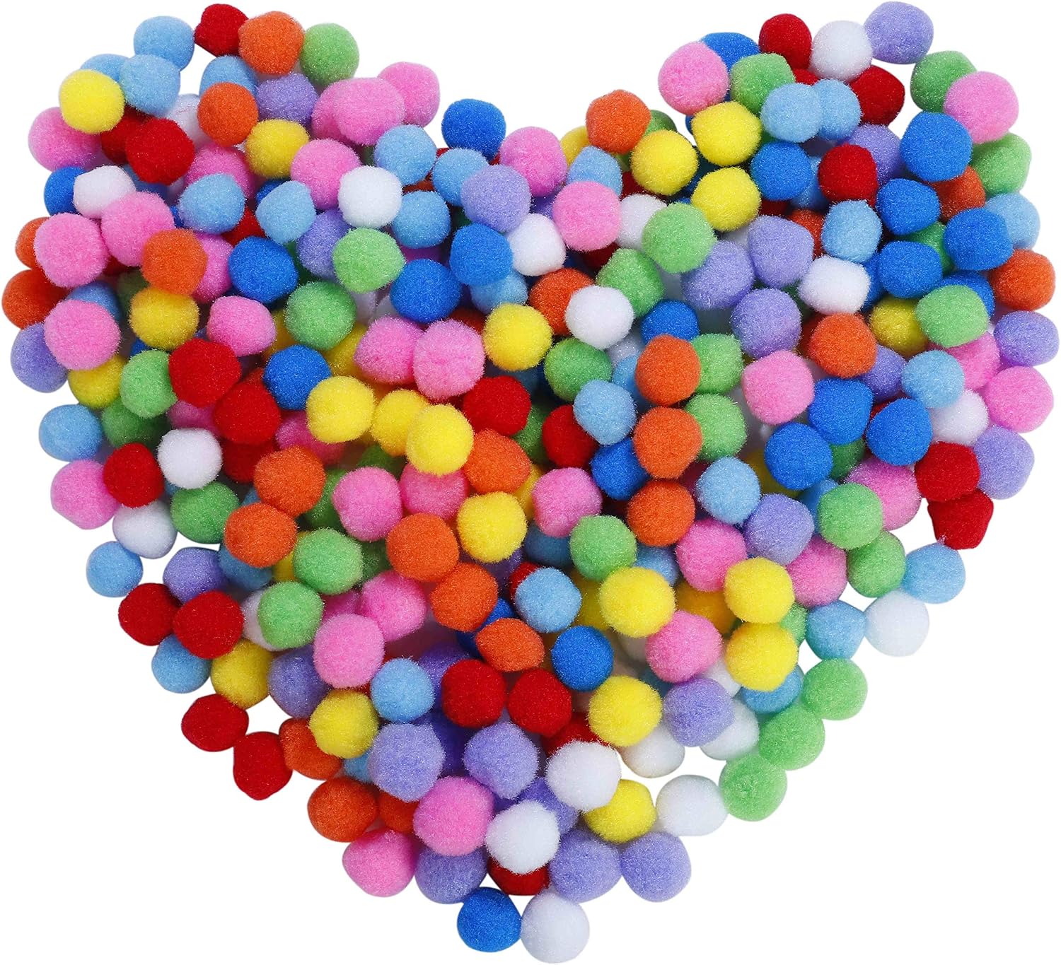 Pompons Multicolores 1200 Pièces - DIY Et Déco - Diamètre 1 à 3 Cm - Pour Fêtes, Noël, Activités Enfants