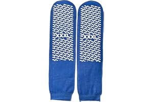 Generic 3XL Slip Stop Single Tread Slipper Socks | Triple Extra Large Blue Extra Wide Bariatric Socks (3 Pairs), MAAS-SOC-001