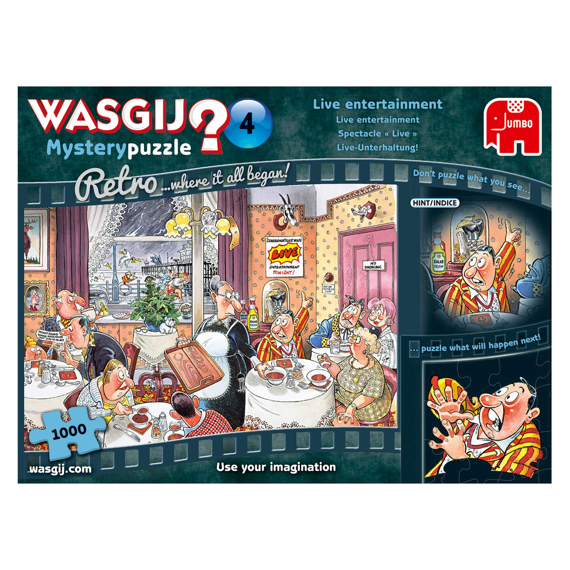 Jumbo, Wasgij, Retro Mystery 4 - Live Entertainment!, Jigsaw Puzzles for Adults, 1,000 piece