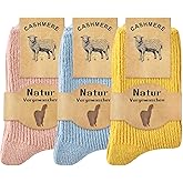 Moyel Warm Wool Cashmere Socks for Women Women’s Thermal Winter Socks Thin Soft and Cozy