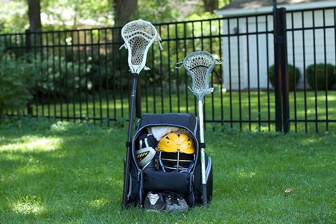 Amazon.com : Throwback Gametime Pack XL - Large Lacrosse Backpack & Field Hockey Bag with Cooler - Perfect for Multi-Sport Athletes - Includes Racquet ...