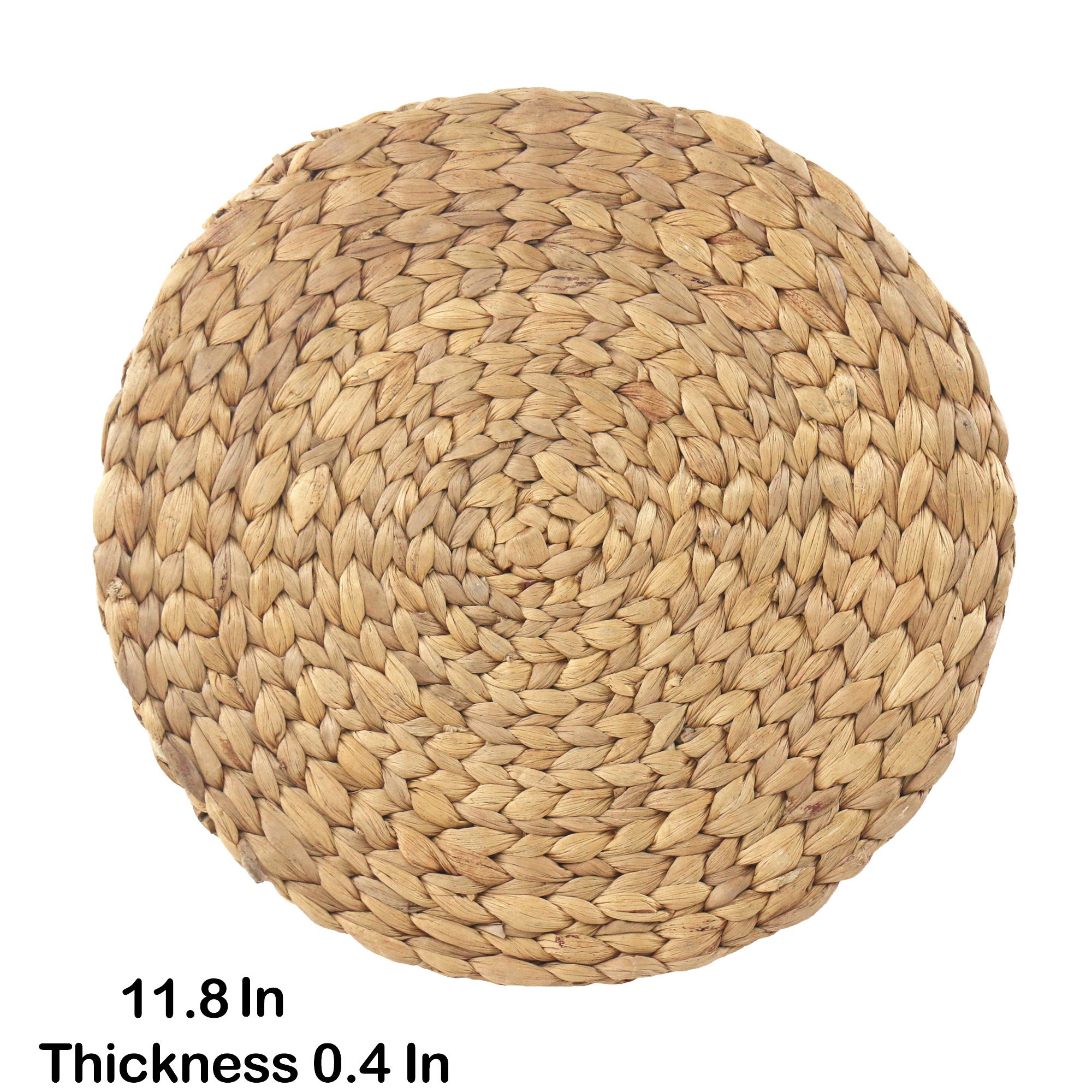 wellhouse Natural Handmade Straw Woven Placemat Wooden Round Braided
