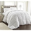 Chezmoi Collection White Goose Down Alternative Comforter, Full/Queen with Corner Tab