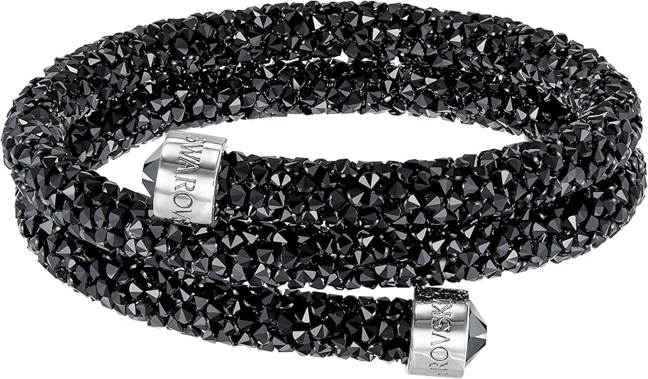 Swarovski Braceletjonc Crystaldust Double, noir Amazon.fr Bijoux