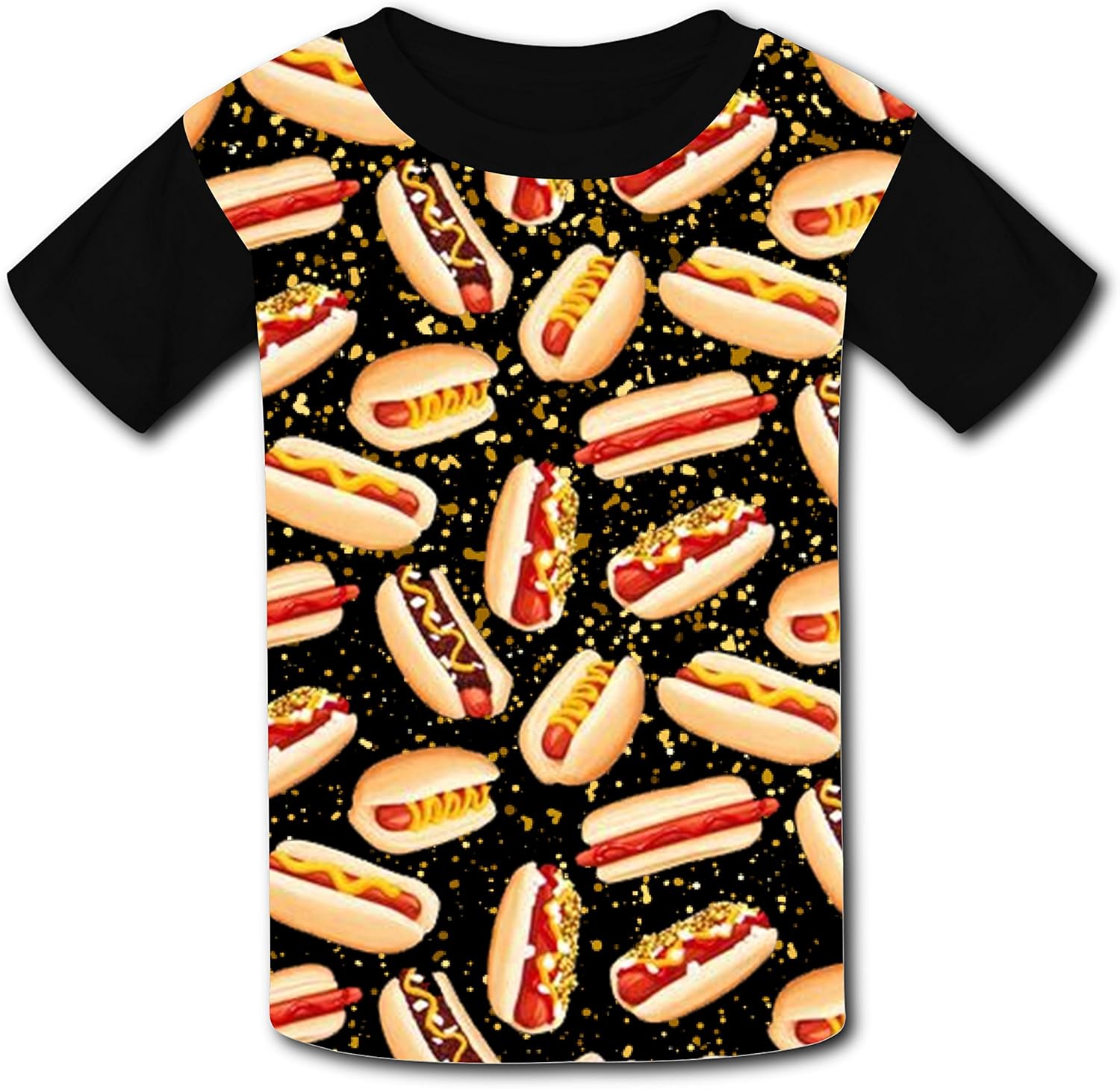 DMIa Children Roundneck TShirt Stylish Print Hot Dog L Clothing