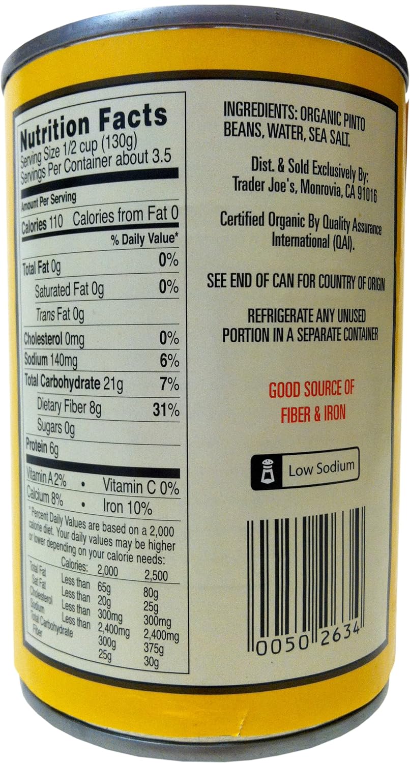 30 Canned Pinto Beans Nutrition Label Labels Design Ideas 2020