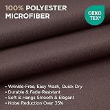 Joydeco Blackout Curtains 95 Inch 2 Panels Thermal Insulated Chocolate W52 x L95 view 2