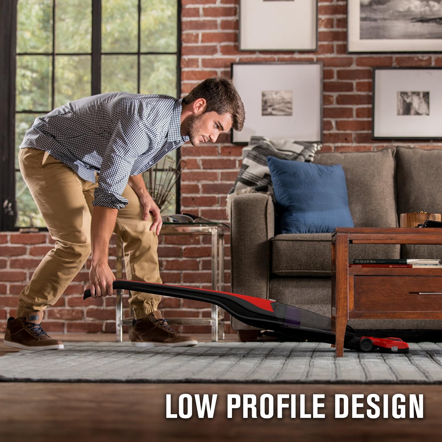 Dirt Devil Power Swerve Pet, Lightweight Cordless Stick Upright Vacuum Cleaner, For Carpet and Hard Floors, BD22052, Red -