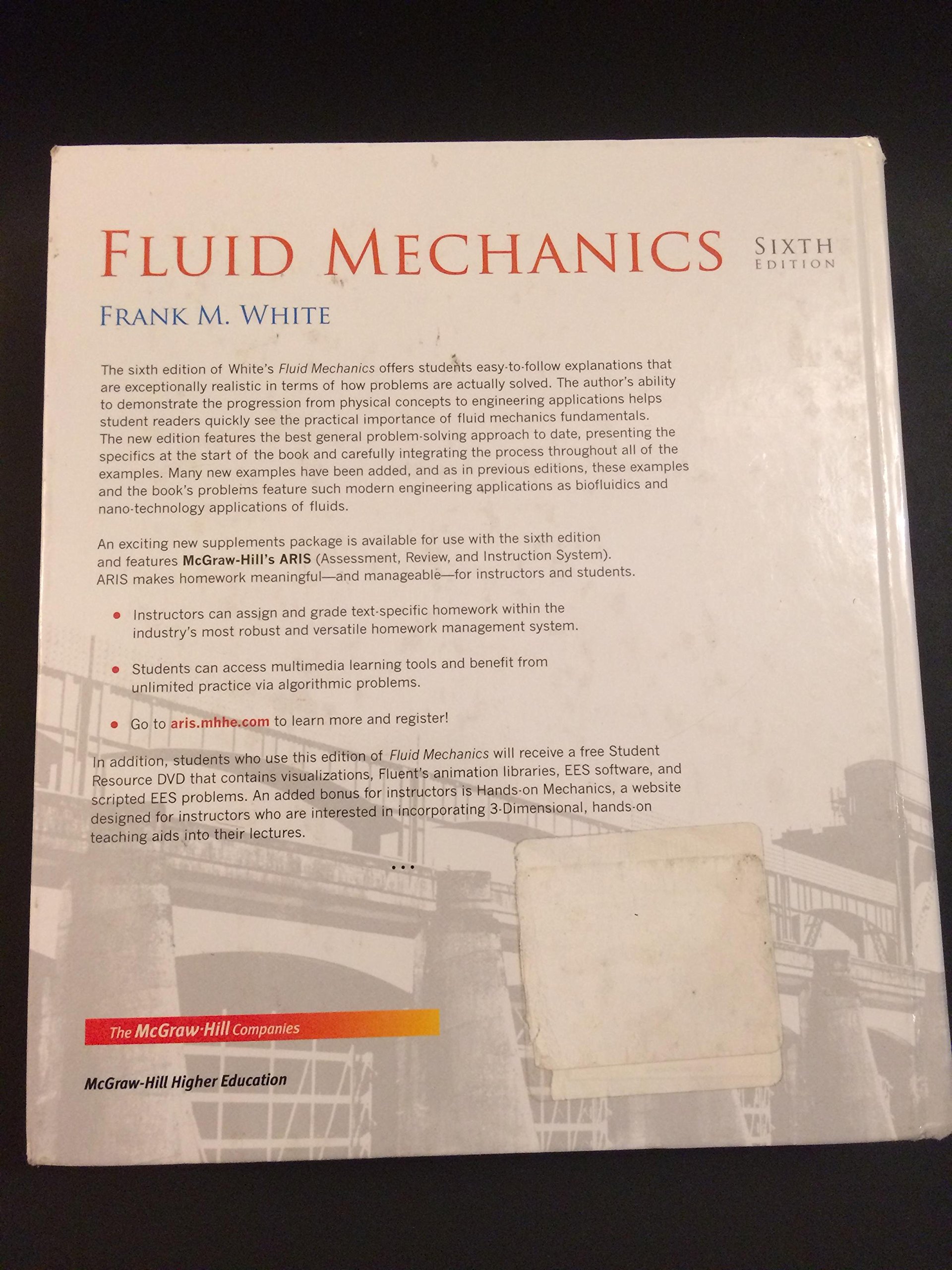 Fluid Mechanics: 6th (Sixth) Edition: Frank M. White: 8580000014655:  Amazon.com: Books