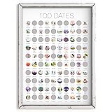 100 Dates Scratch Off Poster - Engagement Gifts, Anniversary Gift for Her, Gifts for Her, Date Night, Anniversary for Couples