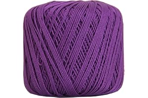 Threadart 100% Pure Cotton Crochet Thread - Purple - Size 10 and 3 - Singles and Bulk Packs Available - Size 3 - Color 30