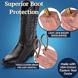 HOUNDSBAY Cowboy Boot Trees, Cedar Western Boot