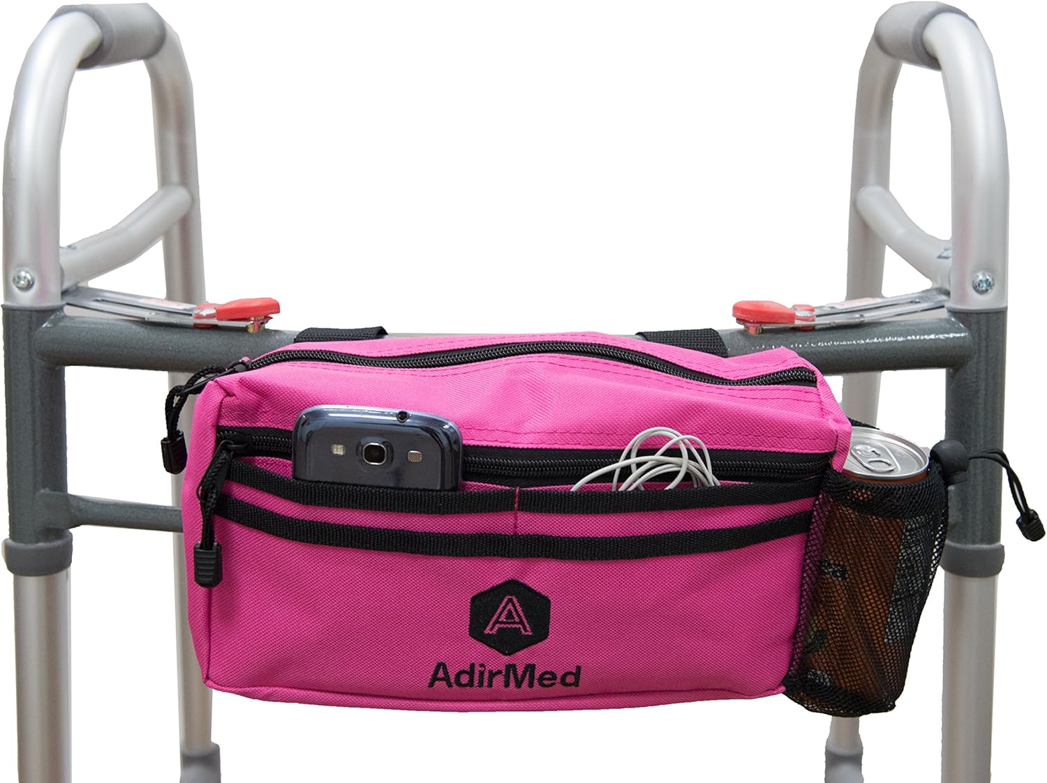 AdirMed Wheelchair Pouch - Rollator Pouch - Walker Pouch - Pink: Health & Personal Care