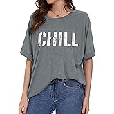 Oversized Tshirts for Women Summer Short Sleeve Casual Basic Tee Tops Loose Fit Shirts