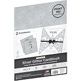 Amazon.com: Printworks Printable White Glitter Cardstock, Perfect for ...