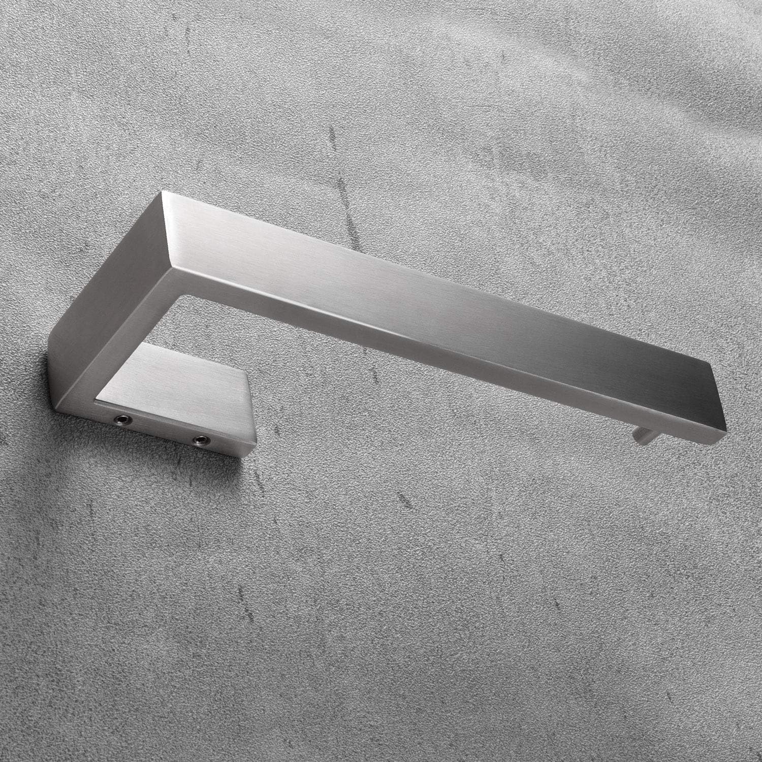 Nolimas Bathroom Hardware Towel Bar SUS 304 Stainless Steel Square Towel Ring Shelf Holder Rack for Bath Kitchen Garage Heavy Duty Wall Mounted, Nickel Brushed: Home & Kitchen