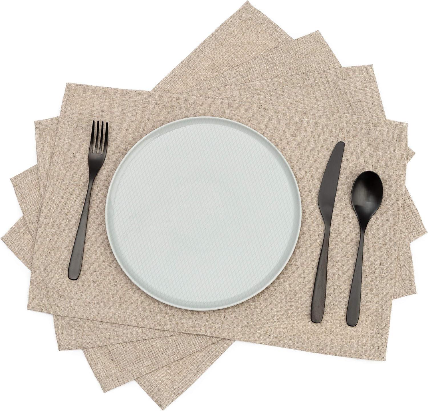 Tischsets Abwaschbar - Tischsets Stoff - Tischset Beige - Platzdeckchen
