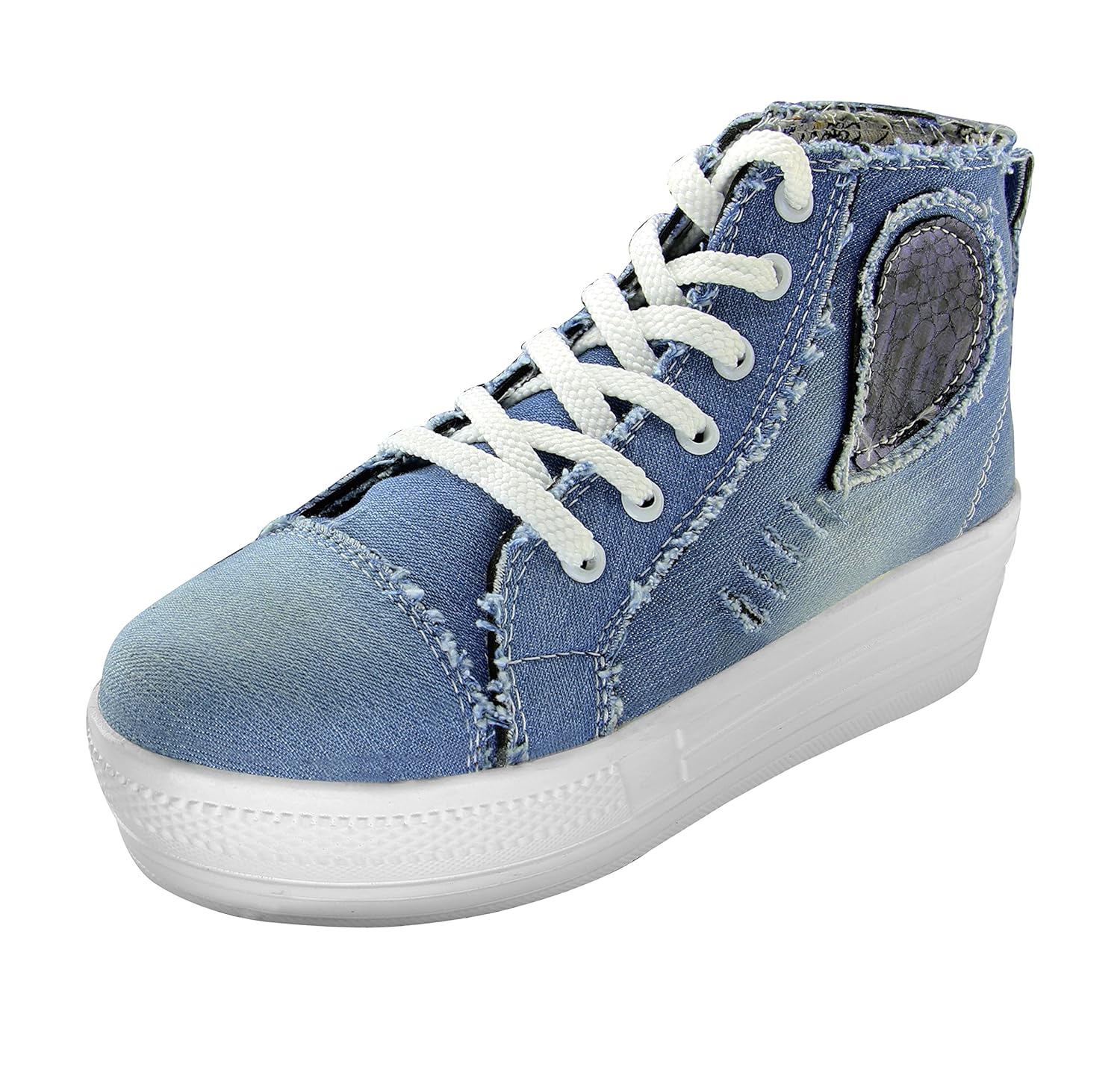 fashimo women denim casual boots